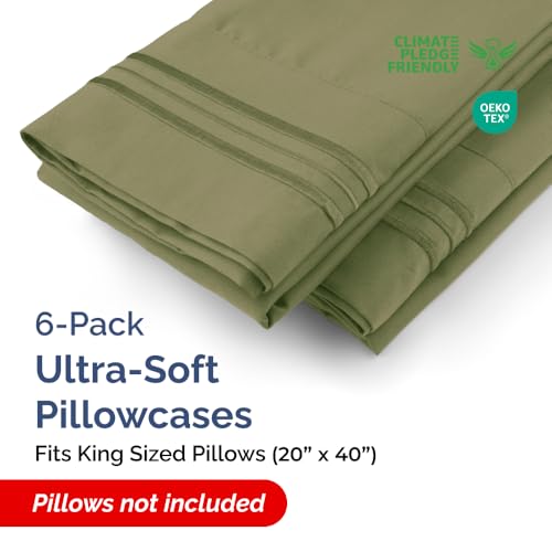 King Pillow Cases Set of 6 (6 Count)