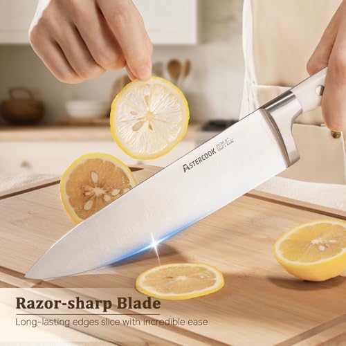 Knife Set Kitchen Knife Set with Block and Sharpener (12 Count)