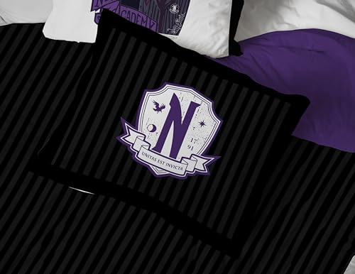 Wednesday Addams Twin Comforter Set 5 Piece Gothic Bedding for Girls