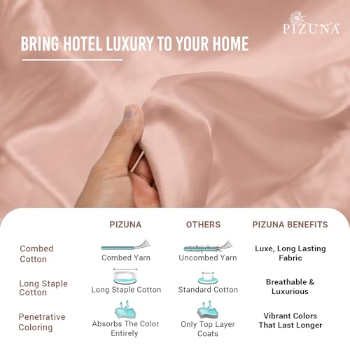 Twin Cotton Fitted Sheet 400 Thread Count Misty Rose
