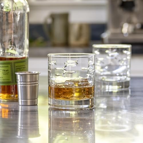 School of Fish On the Rocks Glass (4 Count)
