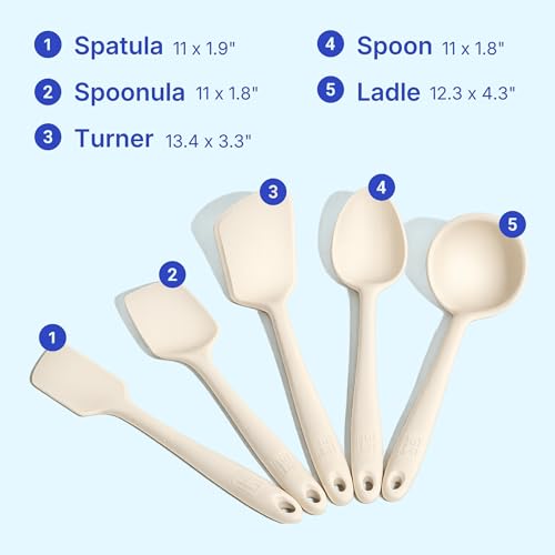 5 Piece Silicone Kitchen Utensils Set (5 Count)