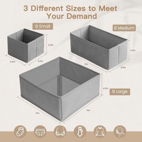 Drawer Organizer Clothes (24 Count)