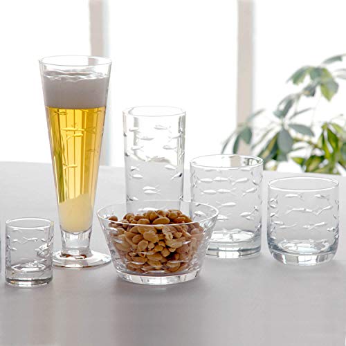 School of Fish 13oz Double Old Fashioned Glass (4 Count)