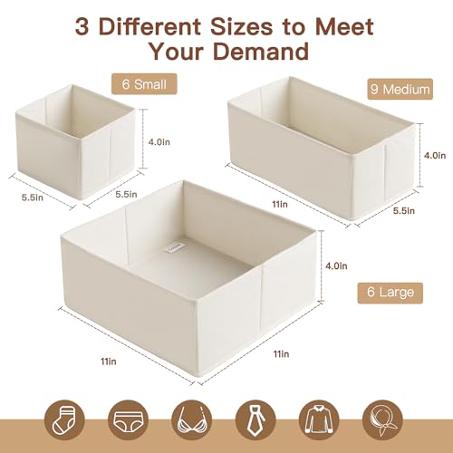 Drawer Organizer Clothes (21 Count)