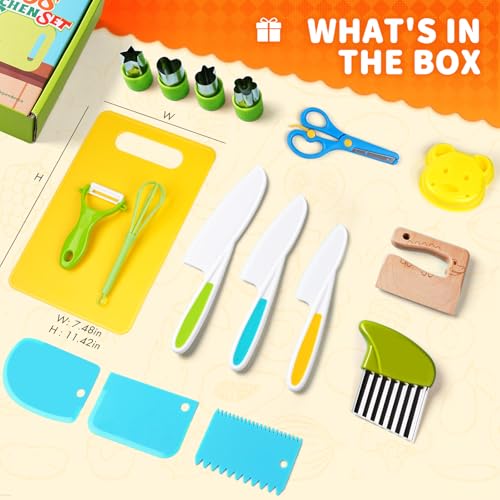 17PCS Montessori Toys Real Cooking Set for Kids Ages 3