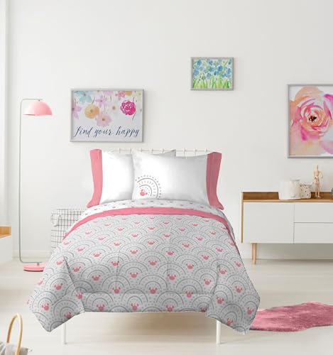 Disney Minnie Mouse Twin Comforter Set 5 Piece Bedding for Girls
