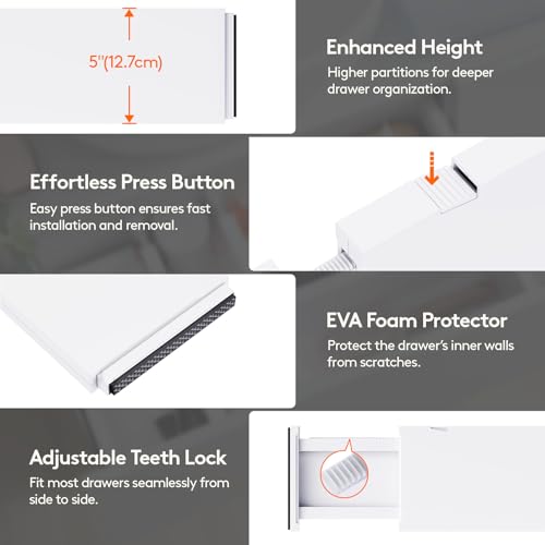 5" Tall Upgrade Drawer Dividers (8 Count)