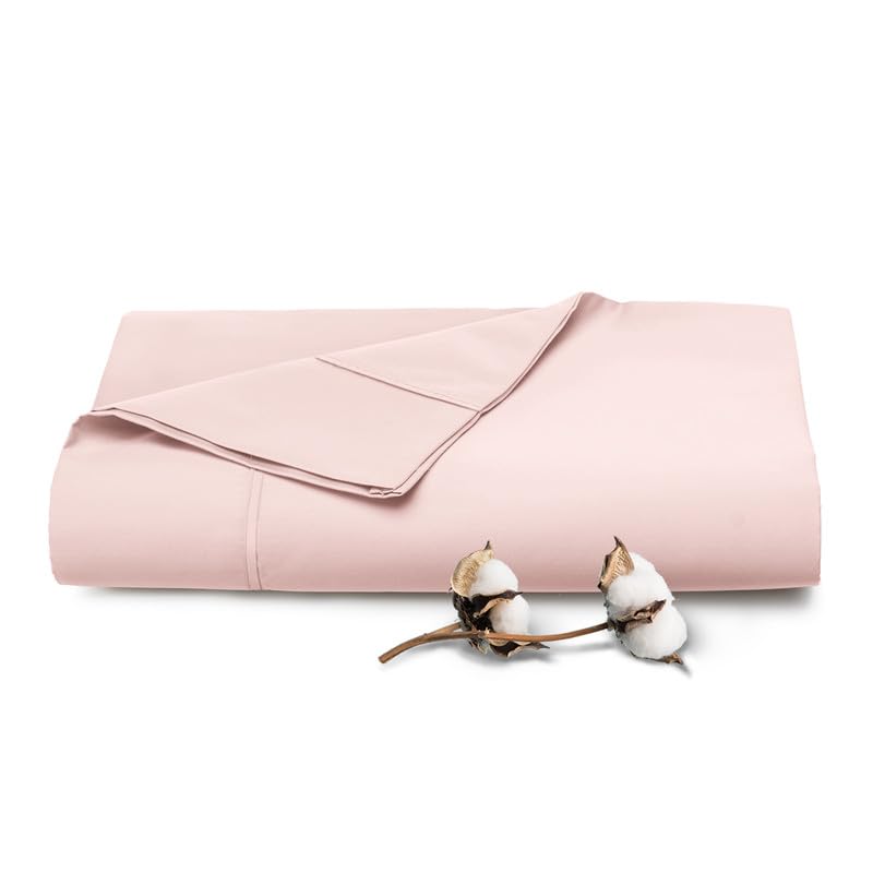 100% Cotton King Flat Sheet 400 Thread Count Light Pink