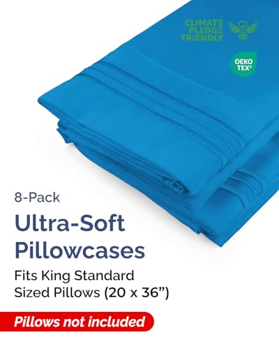 King Standard Pillow Cases Set of 8 (8 Count)
