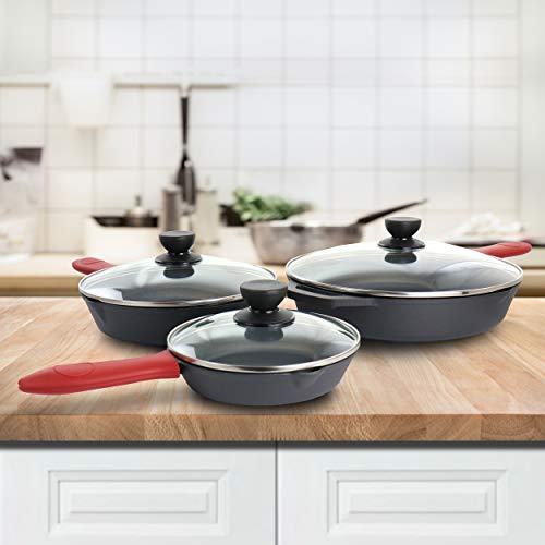 Pre Seasoned 9 Piece Cast Iron Skillet Set