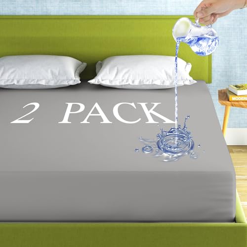 2 Pack Mattress Protector Full Size 100% Waterproof Fitted Mattress Cover (2 Count)