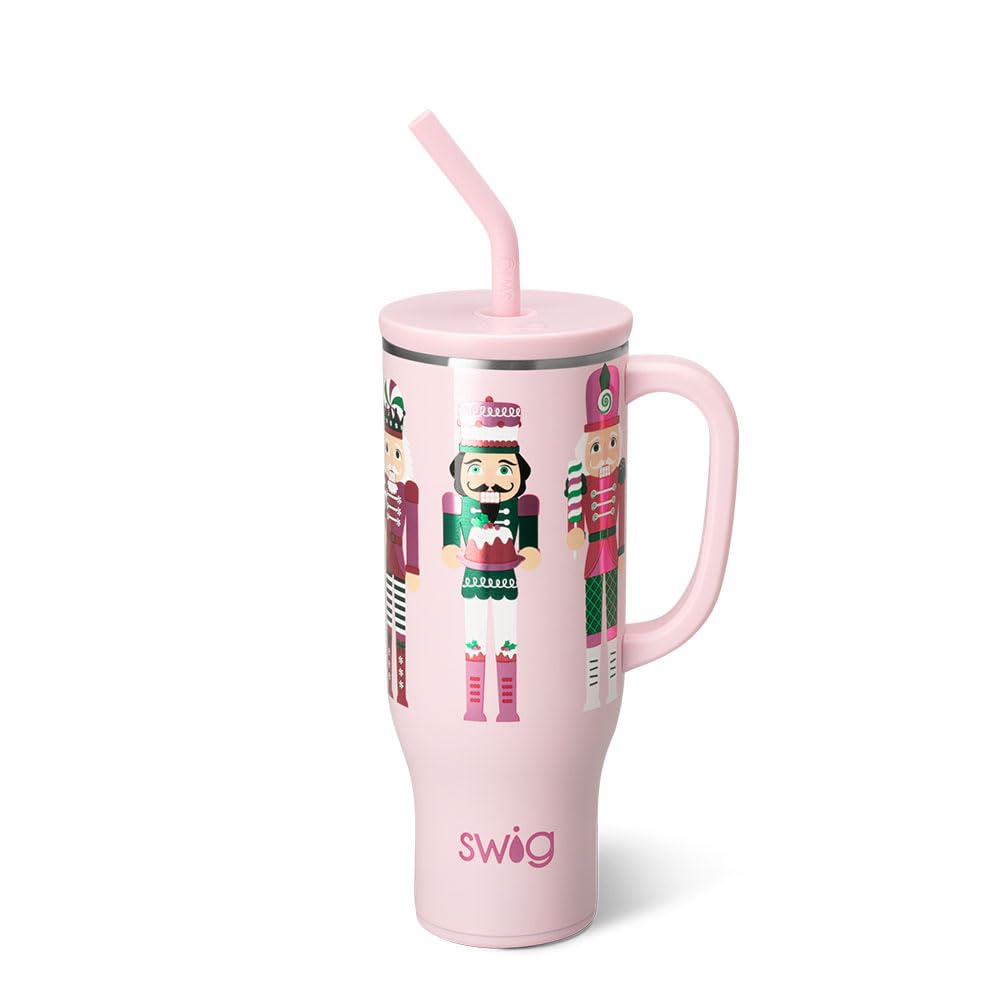 30oz Insulated Mega Mug with Handle & Straw