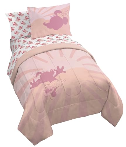 Disney Minnie Mouse Twin Comforter Set 5 Piece Bedding for Girls