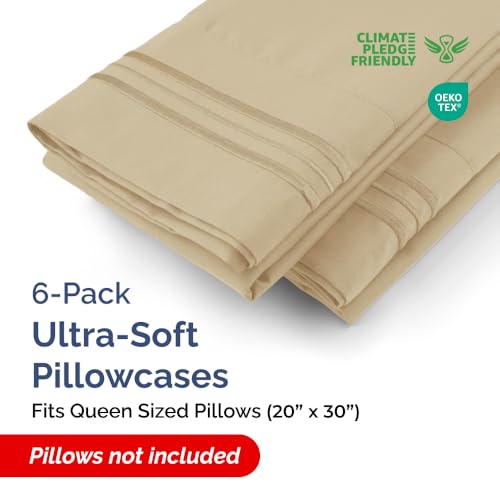 Queen Pillow Cases Set of 6 (6 Count)