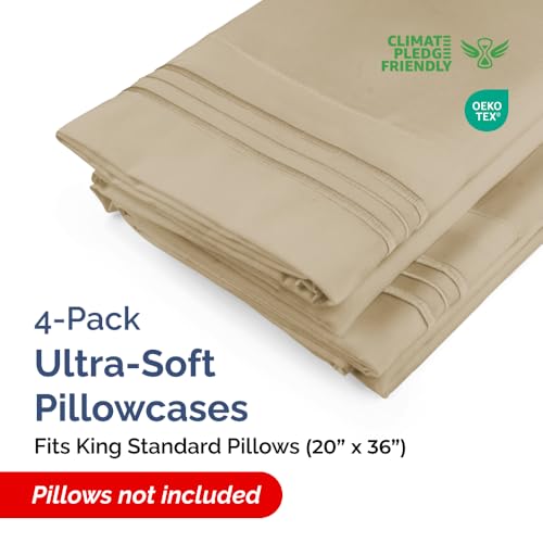 King Standard Pillow Cases Set of 4 (4 Count)