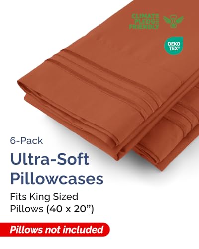 King Pillow Cases Set of 6 (6 Count)
