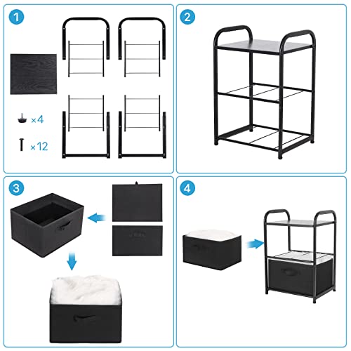 Dresser for Bedroom with 2 Drawers