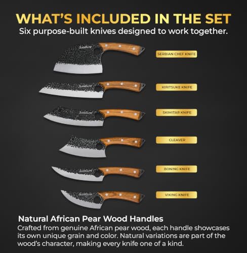 Hand Forged Professional Butcher Knife (6 Count)