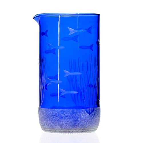 School of Fish Twice Around Blue Pitcher and Mini Sipper (2 Count)