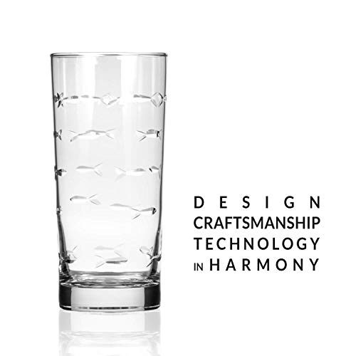 School of Fish Highball Glass (4 Count)