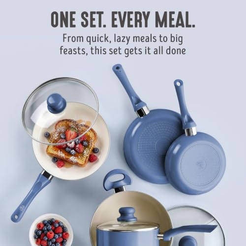 16pc Ceramic Nonstick Pots & Pans Cookware Set