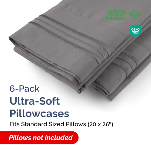 Standard Pillow Cases Set of 6 (6 Count)