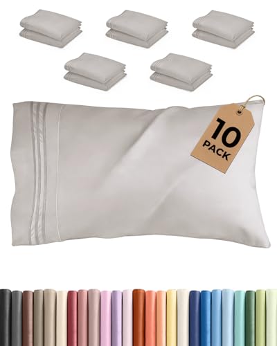 Standard Pillow Cases Set of 10 (10 Count)
