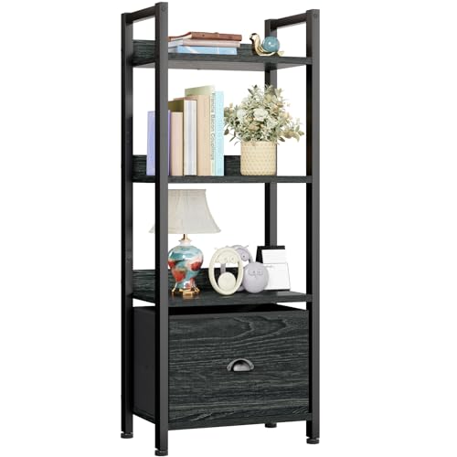 4 Tier Bookshelf with Drawer