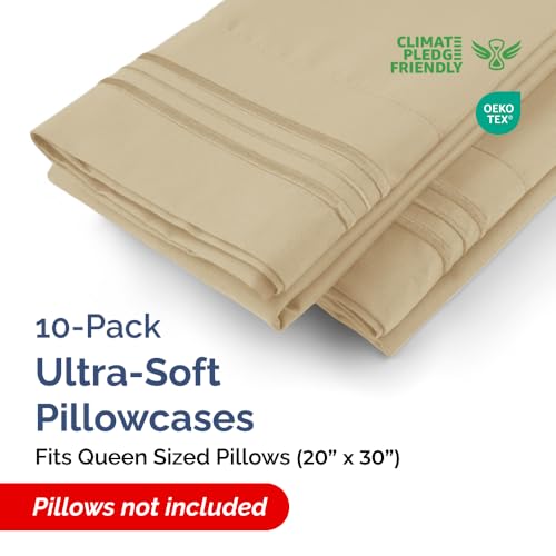 Queen Pillow Cases Set of 10 (10 Count)