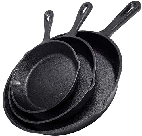 Cast Iron Skillet 3 (3 Count)