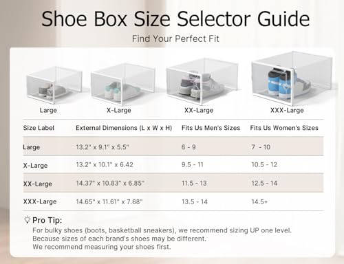 XX Large Shoe Storage Boxes 12 Pack (12 Count)