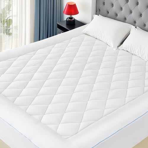 King Mattress Pad Cotton Quilted Cover 8