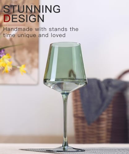 Green Wine Glasses Set of 6 (6 Count)
