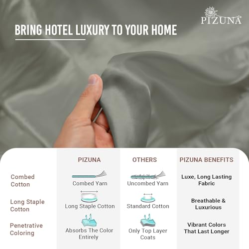 100% Cotton Twin Duvet Cover Set + Fitted Sheet 400TC Silver