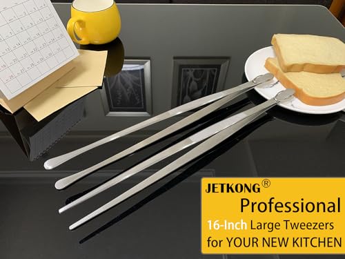 2 Pcs 16 Inch Kitchen Tweezers Extra Long Tweezer Tongs (2 Count)