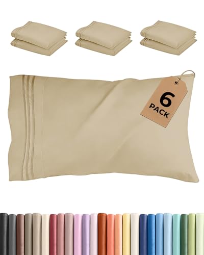 King Standard Pillow Cases Set of 6 (6 Count)