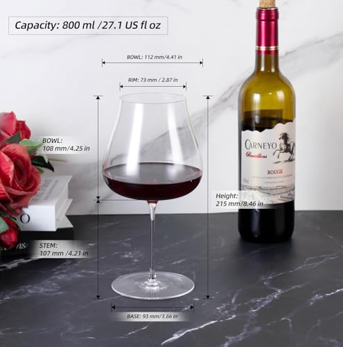 Crystal Red Wine Glasses Set of 2 (2 Count)