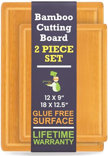 Extra Large Bamboo Cutting Board Set of 2