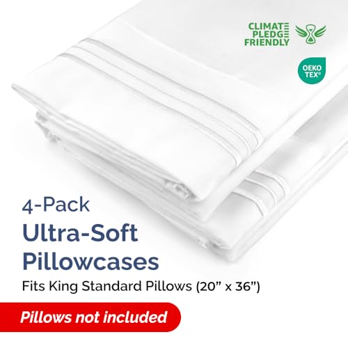 King Standard Pillow Cases Set of 4 (4 Count)