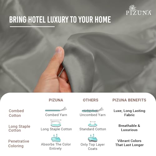 Twin XL Cotton Fitted Sheet 400 Thread Count Silver