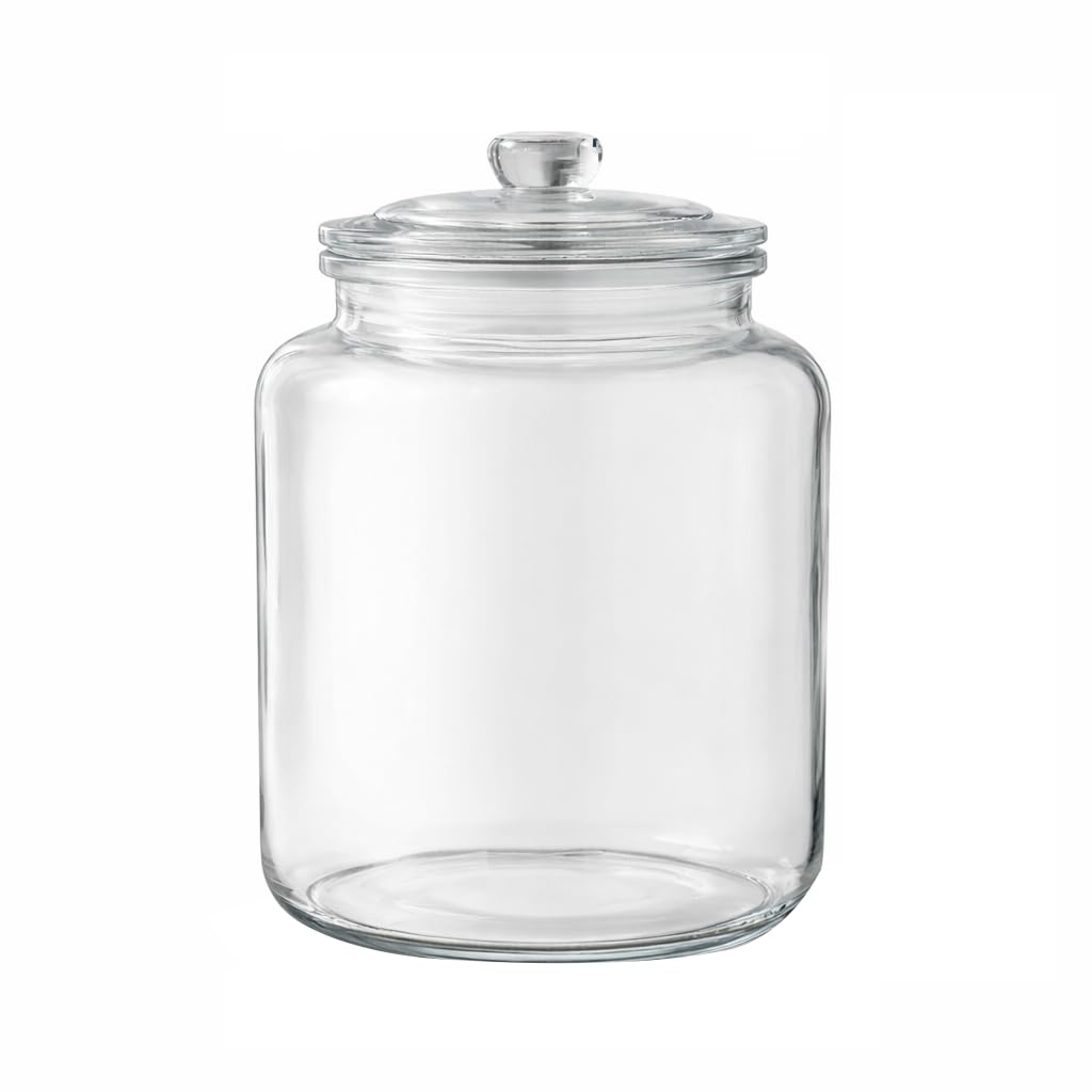 Large 6 Gallon Glass Storage Jar with Lid