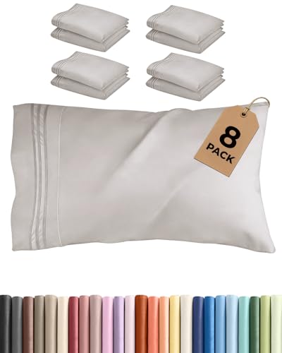 Queen Pillow Cases Set of 8 (8 Count)
