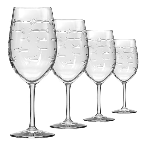 School of Fish 18oz All Purpose Wine Glass (4 Count)