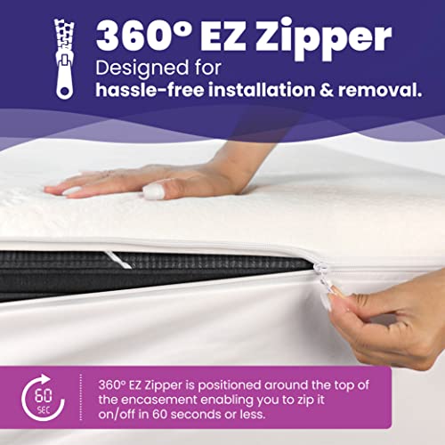 Queen Waterproof Bamboo Zippered Bed Bug Mattress Encasement