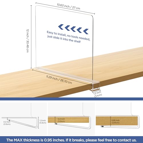 Clear Shelf Dividers