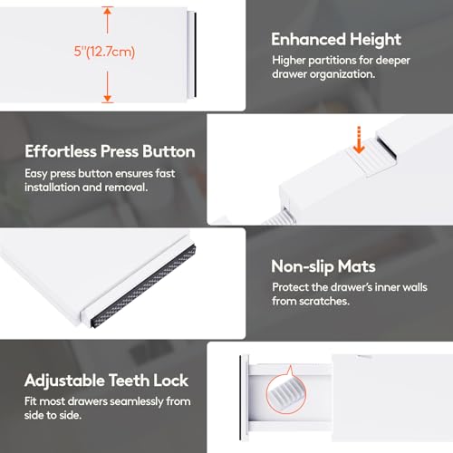 5" Tall Upgrade Drawer Dividers (5 Count)