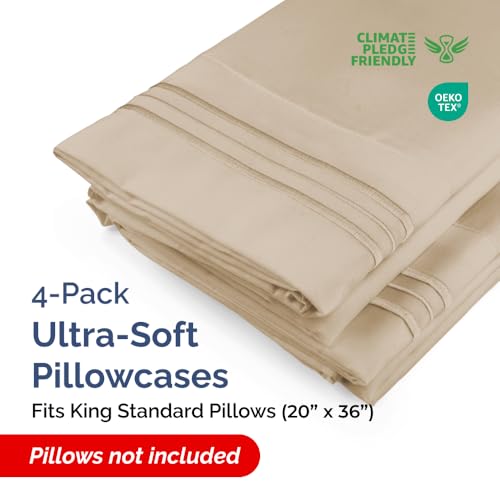 King Standard Pillow Cases Set of 4 (4 Count)