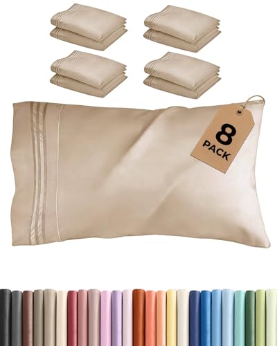 Queen Pillow Cases Set of 8 (8 Count)
