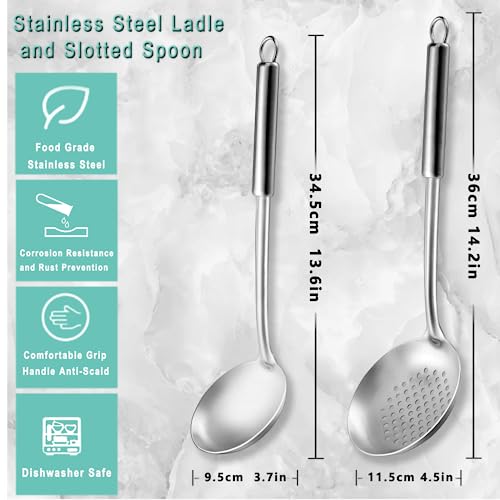 2 Pcs Ladle and Slotted Spoon (30 Count)